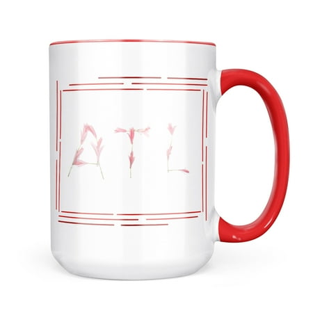 

Neonblond ATL Pink Flamingo Flowers Mug gift for Coffee Tea lovers