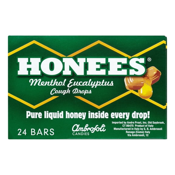 Honees Cough Drop Honey Menthol Eucalyptus 1.6 oz
