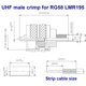 thumbnail image 3 of Cateissary 5 unids/set UHF PL-259 PL259 conector macho de crimpado adaptador de conector coaxial Ham Radio conector RF RG58 Cable coaxial Teléfono y Comunicación, 3 of 5