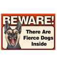 thumbnail image 1 of Adhesivo de vinilo «Beware of Fierce Dogs», 10 unidades, 1 of 1