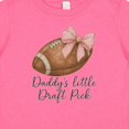 thumbnail image 4 of Inktastic Daddy's Little Draft Pick Football Pink Bow Boys or Girls Baby T-Shirt, 4 of 5