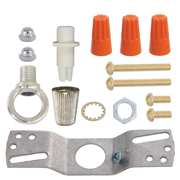 B&P Lamp® Ceiling Ceiling Light Canopy Plate Mounting Kit, Nickel Finish