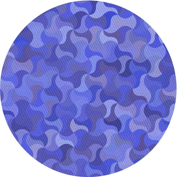 Ahgly Company Indoor Square Patterned Light Slate Blue Area Rugs, 3' Square