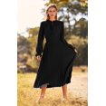 thumbnail image 3 of Vestido PRETTYGARDEN 2025 Swiss Dot Plisado Línea A Negro Talla L, 3 of 8