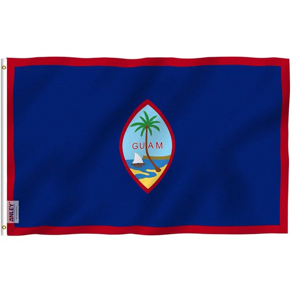 ANLEY Fly Breeze 3x5 Feet Guam Flag - Guamanian Flags Polyester with Brass Grommets 3 X 5 Ft