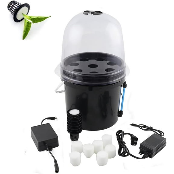 Hydroponics Seedling Cloning System Kit, 8 Holes Cloning System Aeroponic Propagation Kit, Fog Seedling Box, Soilless Hydroponic Equipment for Indoor Outdoor Garden Vegetables