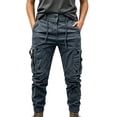 thumbnail image 2 of Mifsaly Womens Cargo Jogger Pants Women High Waisted Tapered Leg Pants Outdoor Hiking Casual Bottoms with Multi Pockets Gray,XXXL, 2 of 5