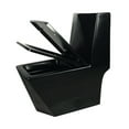 thumbnail image 5 of WinZo WZ5070B Rectangular One Piece Toilet  Elongated Square Bowl Flush Powerful Flushing Unique Modern Design Glossy Black 12"Rough-in, 5 of 6
