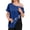 Blue_002, variant on Domuza Women's Post Shoulder Surgery Recovery Shirts After Rotator Cuff Post Shoulder Surgery Short Sleeve Shirts Chemo Dialysis Port Tops Dark Blue 3XL