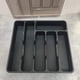 thumbnail image 3 of Organizador de cubiertos con tapa - bandeja de utensilios de plástico de 6 compartimentos para cajones de cocina, encimera, camping y viajes en autocaravana, 3 of 9