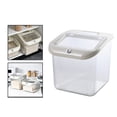 thumbnail image 1 of Recipiente para alimentos secos, dispensador de arroz, tapa sellada multiusos, contenedor de almacenamiento de arroz, contenedor de almacenamiento de Blanco Grande BLESIY Contenedor de almacenamiento de arroz, 1 of 8