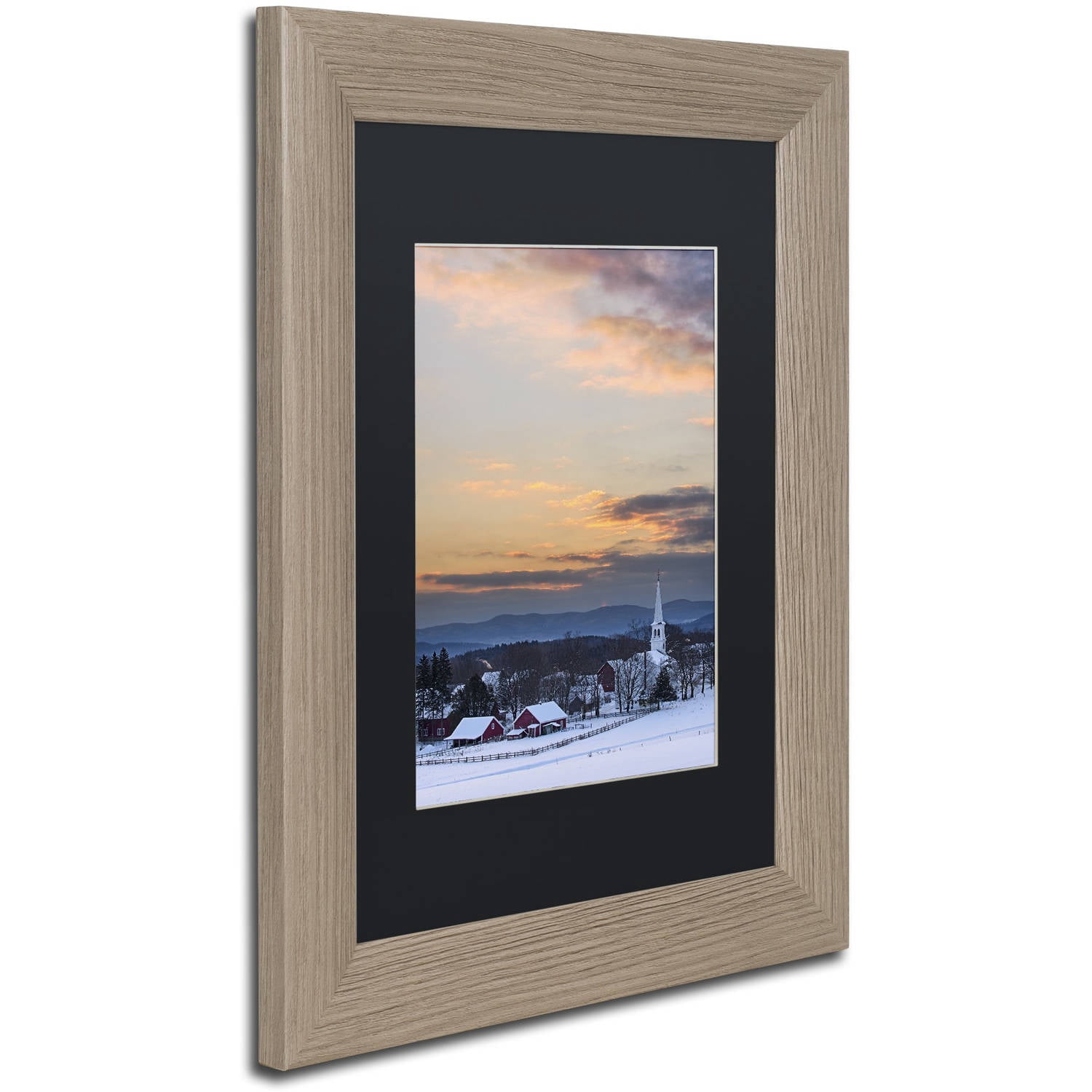 Trademark Fine Art "Morning Glow" Canvas Art by Michael Blanchette Photography Black Matte, Birch Frame