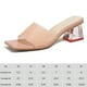 thumbnail image 2 of Sandalias de tacón cuadradas con punta abierta cómodas sandalias sin cordones para mujer, 2 of 9