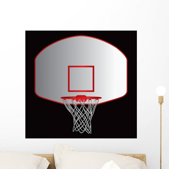 Basketball Hoop Wall Mural by Wallmonkeys Peel and Stick Graphic (24 in W x 23 in H) WM1452