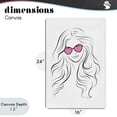 thumbnail image 4 of Stupell Industries Art Deco Leila Pink Heart Sunglasses Canvas Art, 16 x 24, by Martina Pavlova, 4 of 8