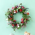 thumbnail image 3 of COM1950s Spring Wreath for Front Door, Artificial Flower Garland with Realistic Tulips and Foliage, Handmade Outdoor Indoor Porch Decoration for Spring Summer Home Decor, 3 of 6