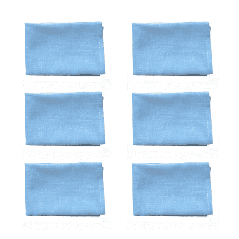 Light Blue Cloth Napkins, Blue Napkins Set of 6, 100% Cotton Napkins,  Reusable Aqua Blue Dinner Napkins, Perfect for Parties, Oversized Table  Napkins