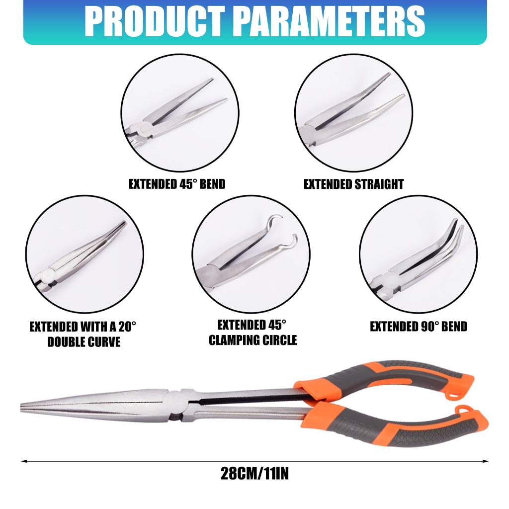PatungKu Automotive Precisions Gripping Pliers Set Comprising Long Nose Needle Nose and Round Nose Types for Car Repair