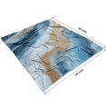thumbnail image 4 of Blue Gold Wave Marble Pattern Blanket,Comfortable Soft Flannel Throw Blanket,All Season,Warm Lightweight Blankets for Sofa Bed Couch Living Room Chair,50"x60", 4 of 4