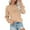 Khaki, variant on cfhntfmh Womens Sweatshirt Crewneck Long Sleeve Shirt Loose Fit Pleated Tops Solid Casual Pullover Fall Fashion Outfits for Women