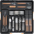 thumbnail image 1 of Organizador de cubiertos Homecor, ampliable, con bloques de cuchillos, negro, 1 of 9