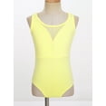 thumbnail image 3 of Linjinx Kids Mesh Dance Leotard Baby Girls Gymnastics Tumbling Bodysuit Ballet Ballerina Outfit Yellow 160, 3 of 6