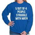 thumbnail image 4 of Funny People Struggle With Math Unisex Plus Fleece Graphic Sweatshirt Brisco Brands 2X, 4 of 5