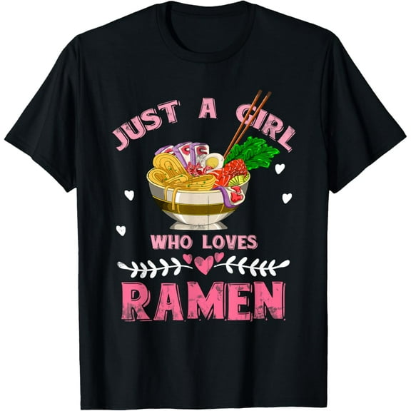 Women Girls Kids Asian Food Noodles Lover Gift Kawaii Ramen T-Shirt