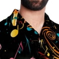 thumbnail image 5 of Note Men's Short Sleeve Button Down Hawaiian Beach Printed Casual Shirts, 5 of 6