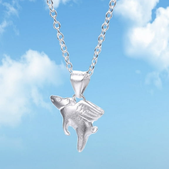 Sterling Silver When Pigs Fly Necklace