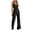 Black#2, variant on Homenesgenics Summer Jumpsuit for Women Women Short Sleeve Playsuit Clubwear Straight Leg Jumpsuit with Belt Red L