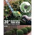 thumbnail image 5 of 21V Cordless Hedge Trimmer & Grass Shear, Electric 2-in-1 Bush Trimming Tool with 4.5"/8.5" Blades, 5 of 6