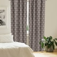 thumbnail image 3 of Ambesonne Damask Window Curtains, Flower Motif, Each 28" W x 84" L, Beige and Charcoal Grey, 3 of 5