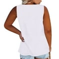 thumbnail image 4 of QWERTYU Tunic Tank Tops for Women Clearance Button Down Womens Tunics Sleeveless Tunic Shirts for Women Plus Size White 3X, 4 of 6