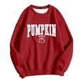 thumbnail image 4 of SRZYMJ Thanksgiving Pumpkin Sweatshirts Womens Pumpkin Letter Graphic Sweater Fall Thankful Long Sleeve Pullover Tops, 4 of 4