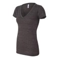 thumbnail image 1 of Camiseta de cuello en V de profunda labranza de Bella Ladies, mezcla de carbón x-grande Bella Camiseta de manga corta, 1 of 1