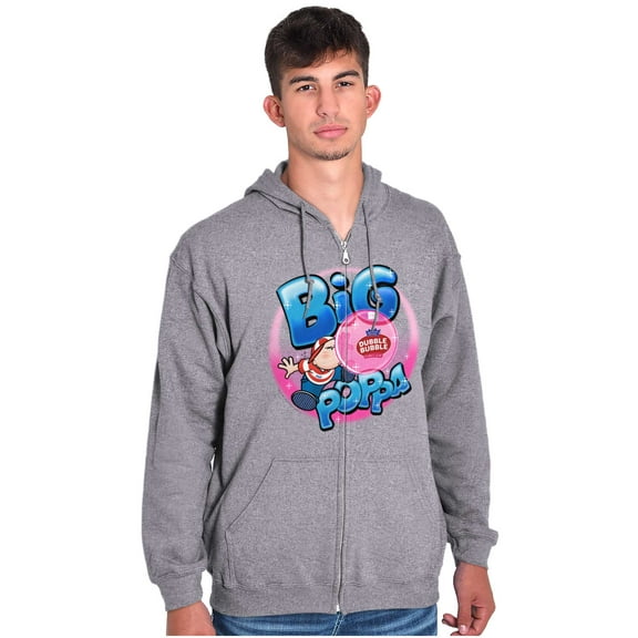 Airbrushed Dubble Bubble Big Poppa Unisex Plus Size Zip Hoodie Brisco Brands 2X