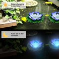 thumbnail image 3 of Solar Lotus Lantern For Outdoor, Floating Pool Lights Solar Rgb Led Lotus Flower Lights Waterproof Floating Lamp (lilac), 3 of 4