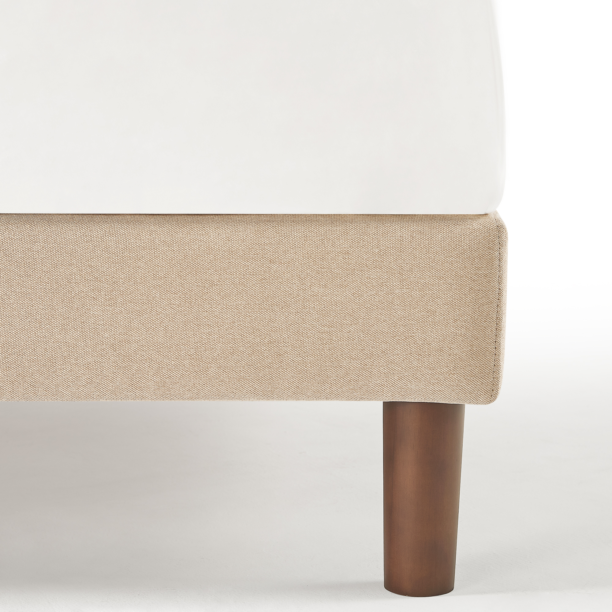 Zinus Debi 51” Upholstered Platform Bed Frame, Full, Beige - image 4 of 9