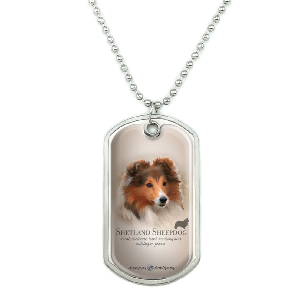 Gold Shetland Silver Dog Sheltie Pendant Necklace With Collie 