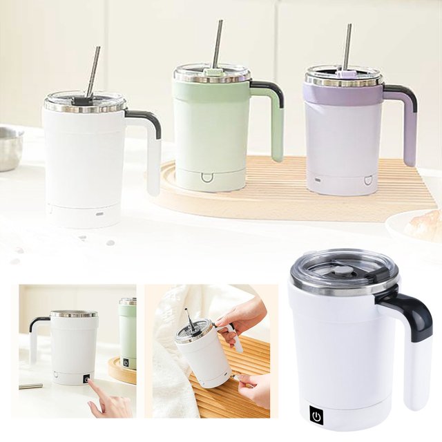 SIfdSeng Intelligent Temperature Measurement Automatic Stirring Cup Portable Coffee Cup Cup Fitness Protein Shake