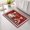Red, variant on Chefs Non Slip Bathroom Mat, Food Coffee Cookies Steak Red Plaid Absorbent Bath Mat Rubber Backed Quick Dry Doormat Fit Under Door for Bathtub Shower Sink Kitchen 16"x24"