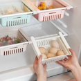 thumbnail image 4 of Cajones para refrigerador, caja de almacenamiento para refrigerador, caja de almacenamiento para refrigerador, organizador, soporte expandible para estante de refrigerador (paquete de 4)-, 4 of 5