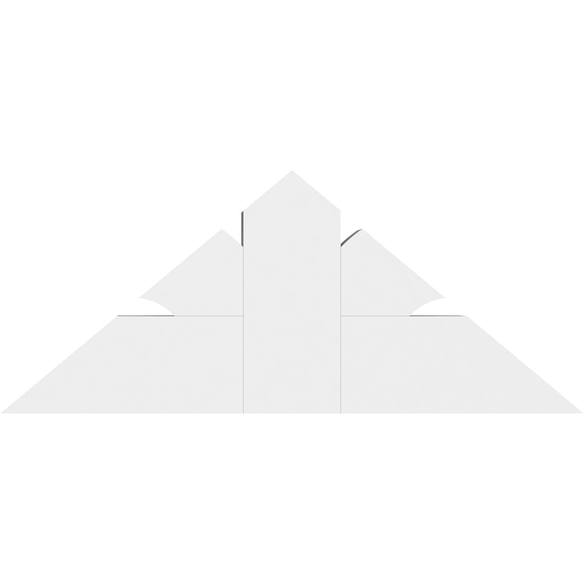 36"W x 15"H x 4"D x 6"F, 10/12 Pitch, Richland Architectural Grade PVC Gable Bracket