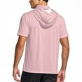 thumbnail image 6 of Fanxing Big and Tall Cooling Sun Shirts for Men with Hood Short Sleeve Lightweight Tees with Masks Fishing Hoodie Pink,XXXL, 6 of 9