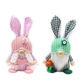 thumbnail image 2 of Desktop Decor 2PCS Easter Gnomes Decorations Plush Easter Bunny Handmade Swedish Doll Cute, 2 of 4