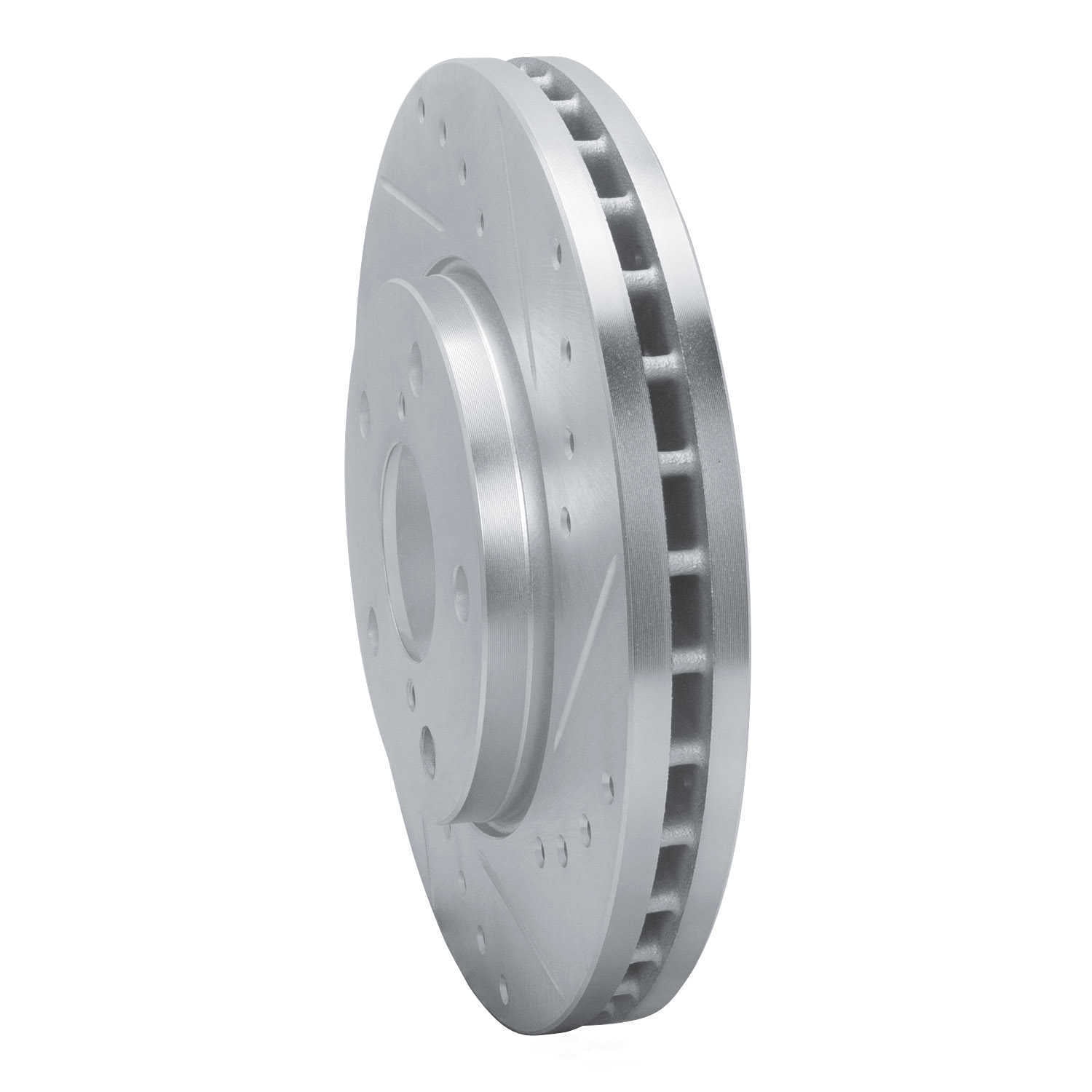 Dynamic Friction Company 631-76057R DFC Brake Rotor - Drilled And Slotted - Silver