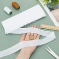 thumbnail image 3 of 15 Yards Cotton Eyelet Lace Trim 1 inch Wide White Cotton Lace Ribbon Wavy Edge Floral Embroidered Sewing Lace Trim for Dresses Clothes Tablecloth Blankets Pillow DIY Decorations for DIY, 3 of 9