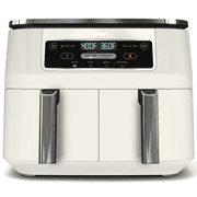 Ninja Foodi Air Fryer 8-Qt, DualZone FlexBasket, 4-in-1, Smart Finish, Cook 2 Foods 2 Ways, DZ100WMWH Dove