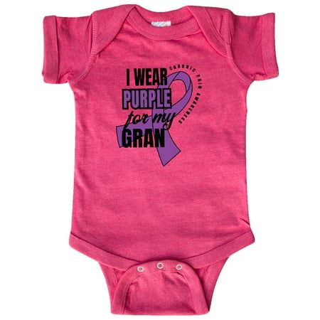 

Inktastic Chronic Pain I Wear Purple For My Gran Gift Baby Boy or Baby Girl Bodysuit